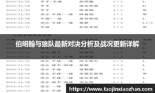 伯明翰与狼队最新对决分析及战况更新详解